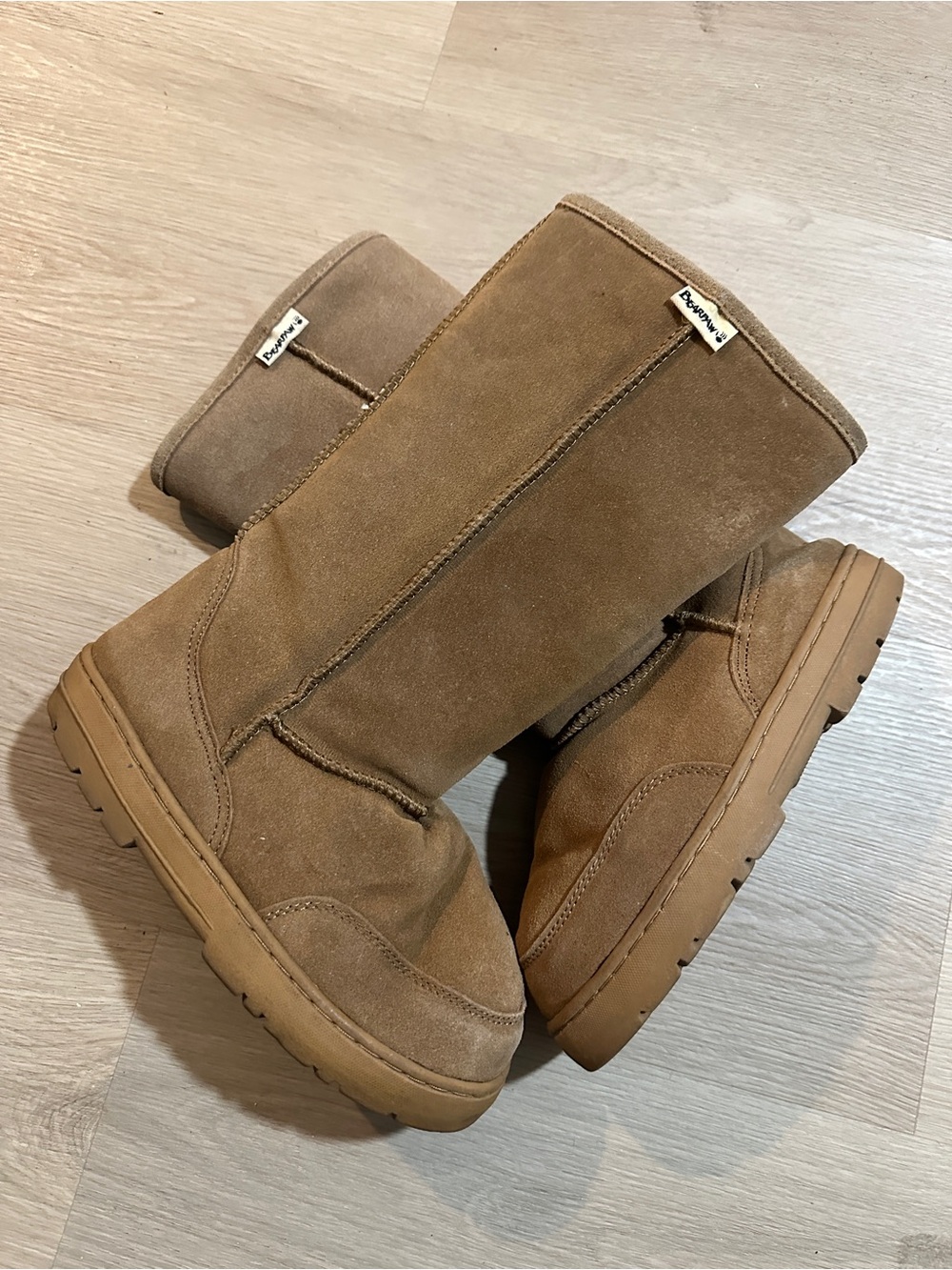 BearPaw Women's Chestnut Suede Pull-On Snow Boots